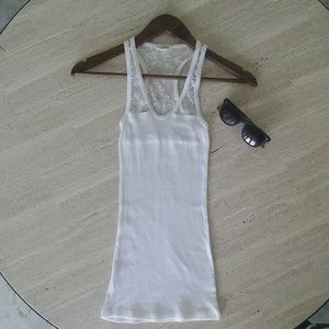 Tank Top+Lace/Black Crop Top